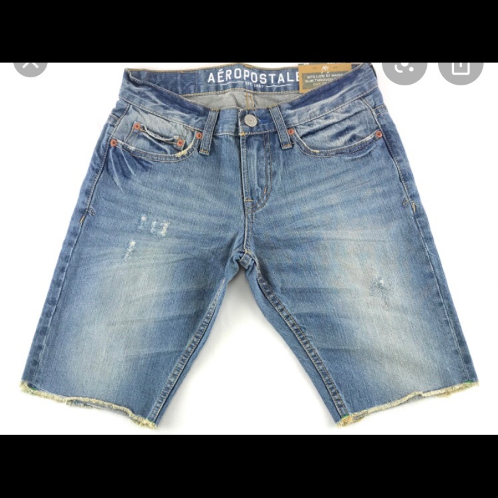Aeropostale factory distressed Cut Off Denim
